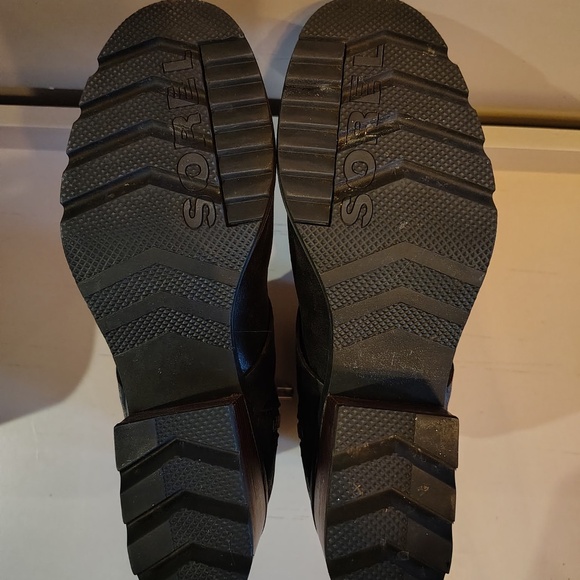 Sorel NL3709-010 Cate Black Leather Buckle Zip Boot US Size 8 - Picture 6 of 10